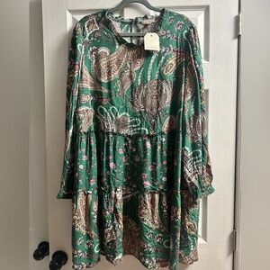 🆕 Wonderly Womens Paisley Tiered Boho Top 2X